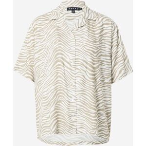 Anthropologie MOTEL Narsi Shirt NWT Womens M Tonal Zebra Print  Beige White